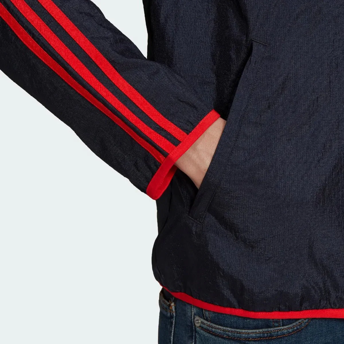 Adidas 2021-22 Bayern Munich Icon Woven Jacket - Navy-Red - Image 6