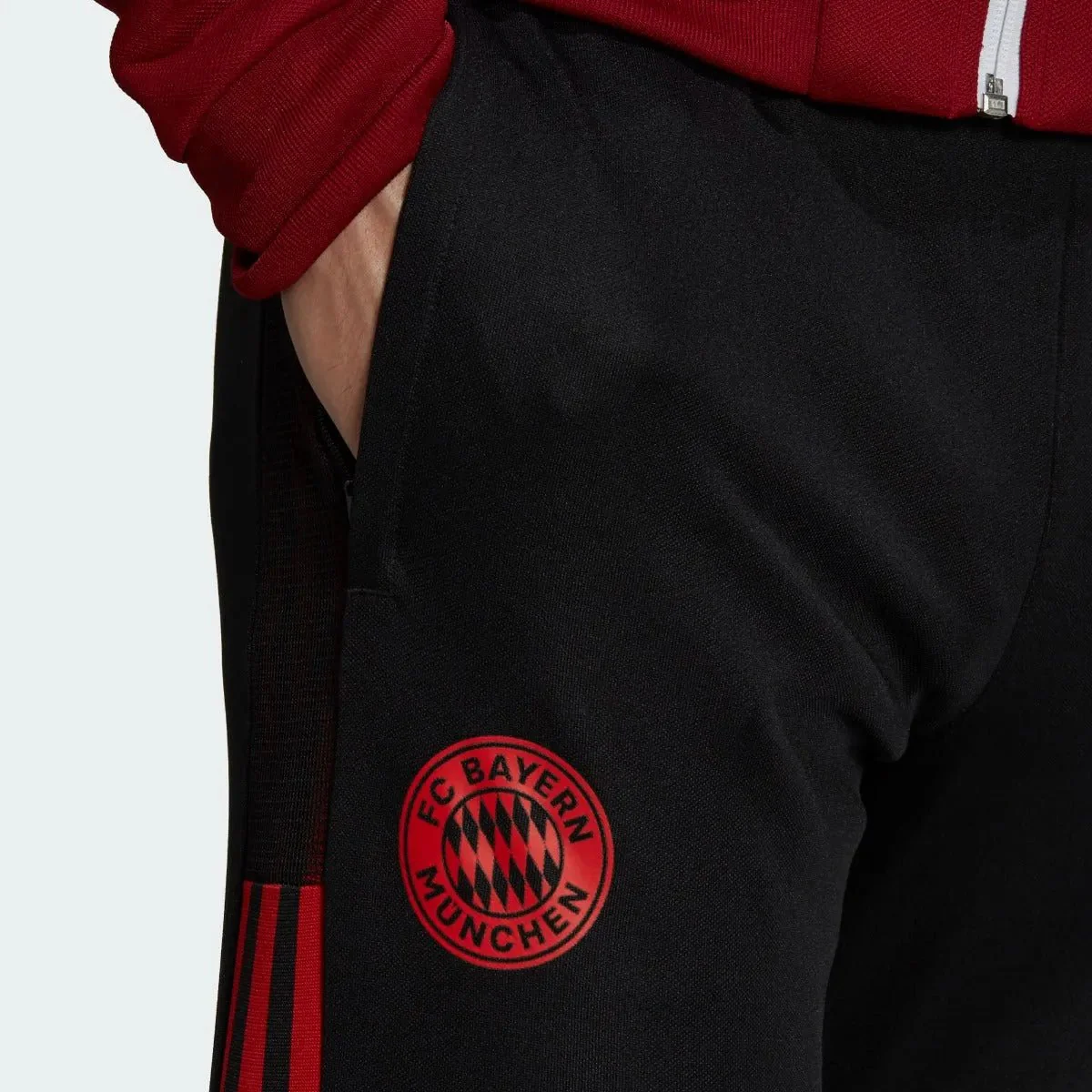 Adidas 2021-22 Bayern Munich Training Pants - Black-Red - Image 4