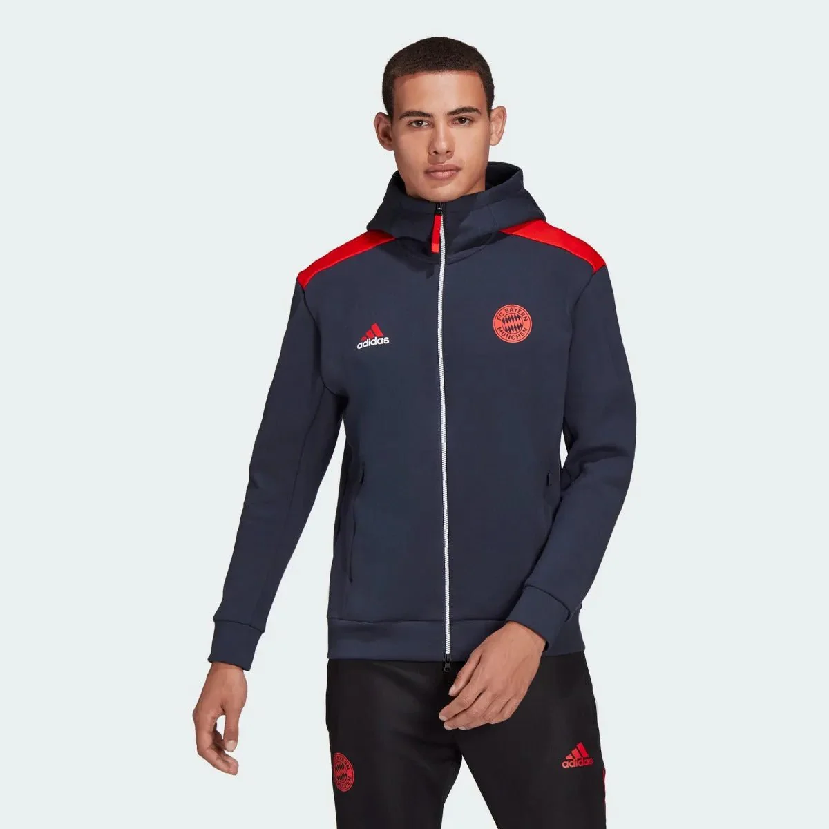 Adidas 2021-22 Bayern Munich ZNE Jacket - Navy - Image 2
