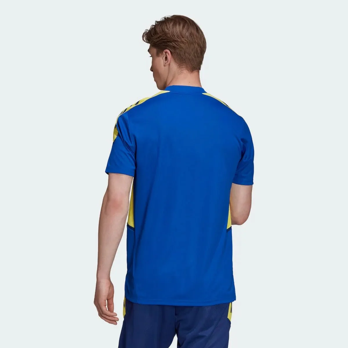 adidas 2021-22 Juventus Euro Training Jersey - Victory Blue-Yellow - Image 3