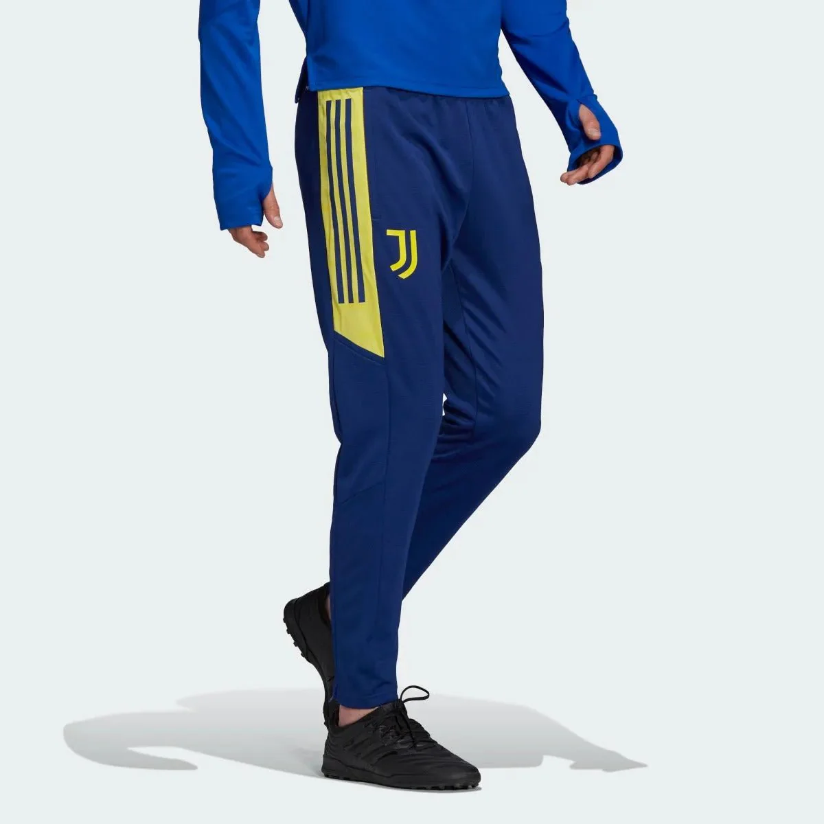Adidas 2021-22 Juventus Euro Training Pants - Victory Blue-Yellow - Image 2