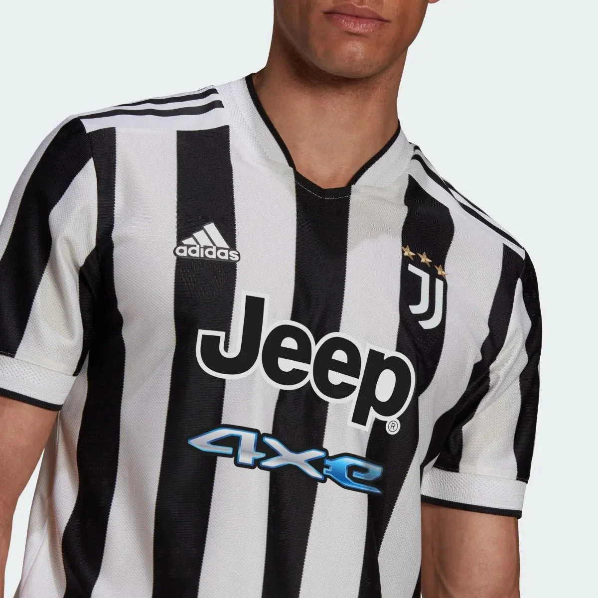Adidas 2021-22 Juventus Home Authentic Jersey - White-Black - Image 3