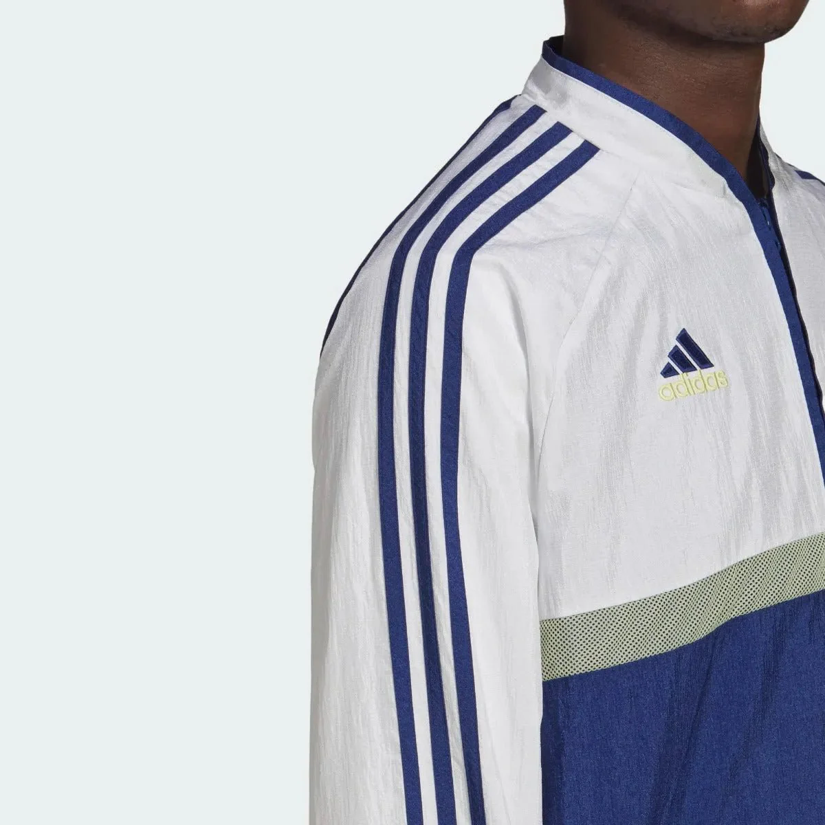 adidas 2021-22 Juventus Icons Woven Jacket - Victory Blue-White - Image 4
