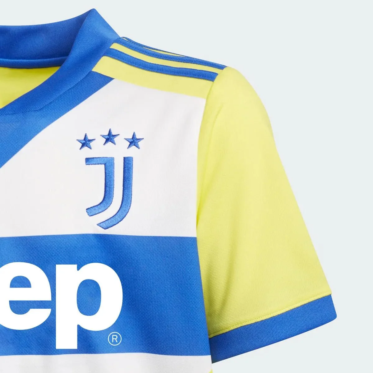 Adidas 2021-22 Juventus Youth Third Jersey - Shock Yellow-Blue - Image 3