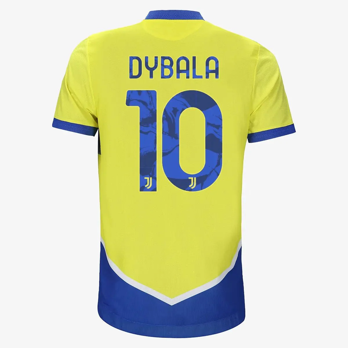 Adidas 2021-22 Juventus Youth Third Jersey - Shock Yellow-Blue - Image 6