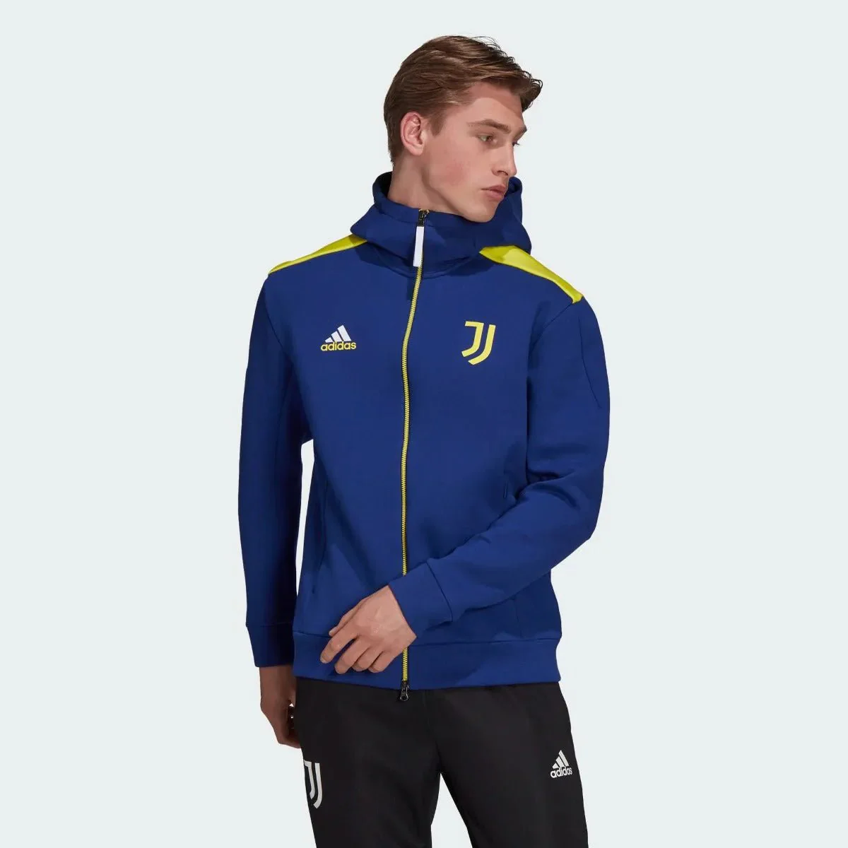 Adidas 2021-22 Juventus Zone Jacket - Navy-Yellow - Image 2