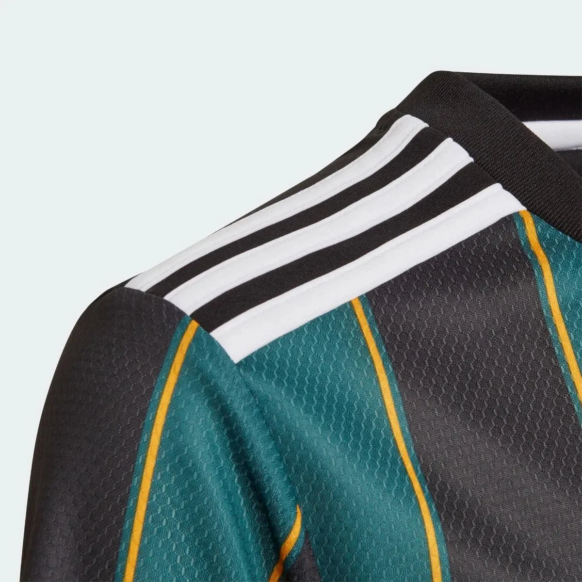 Adidas 2021-22 LA Galaxy Youth Away Jersey - Black-Tech Green - Image 3