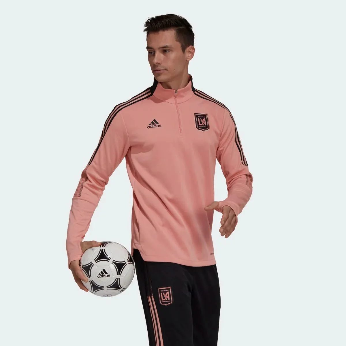 Adidas 2021-22 LAFC Warm-Up Top - Trace Pink - Image 4