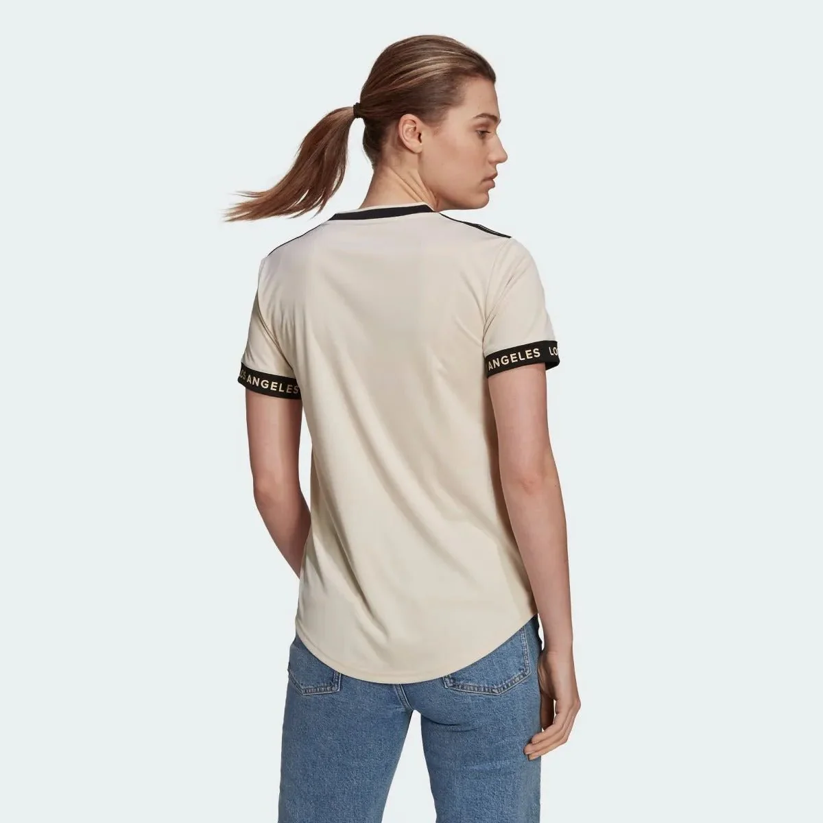 Adidas 2021-22 LAFC Women Away Jersey - Beige-Black - Image 4