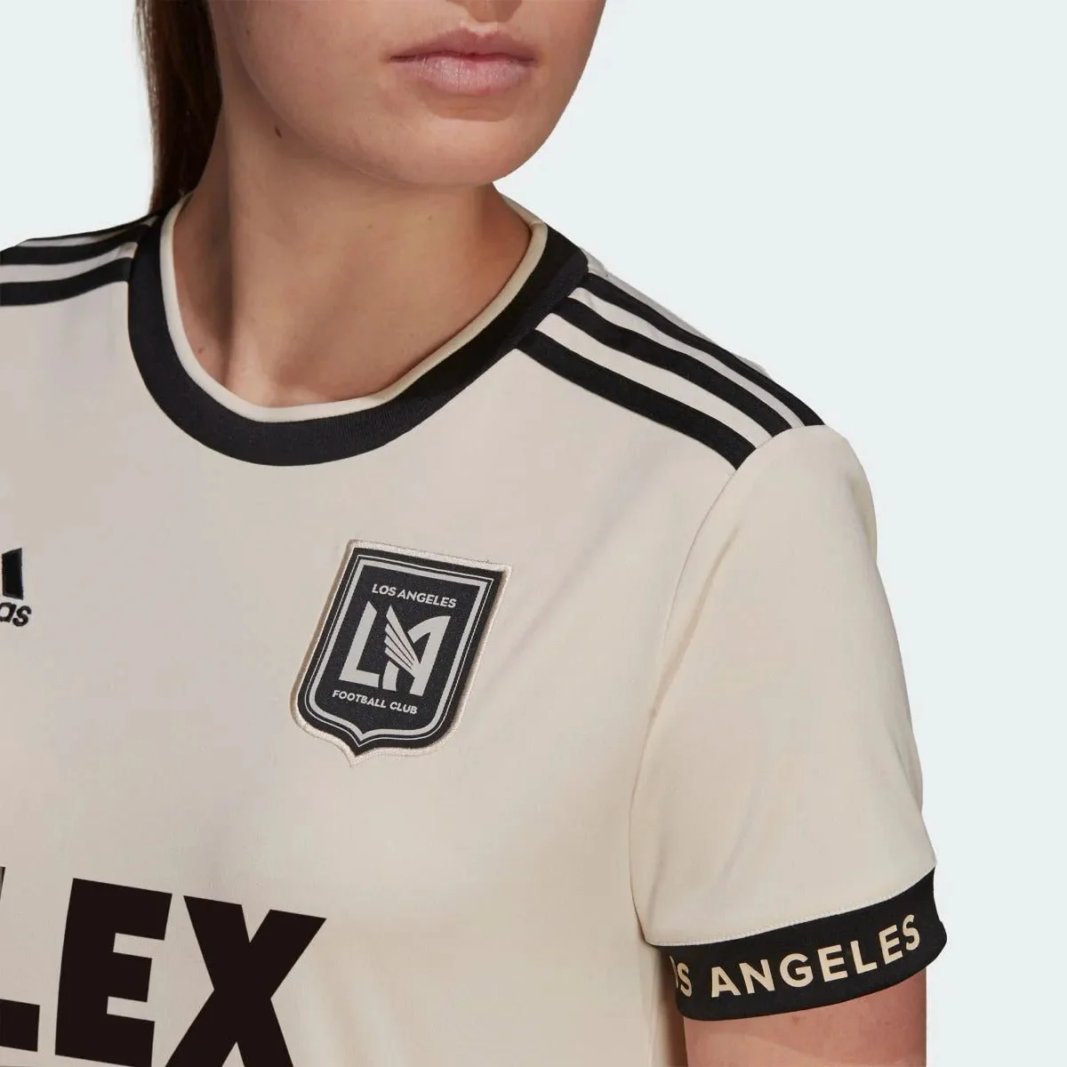 Adidas 2021-22 LAFC Women Away Jersey - Beige-Black - Image 5