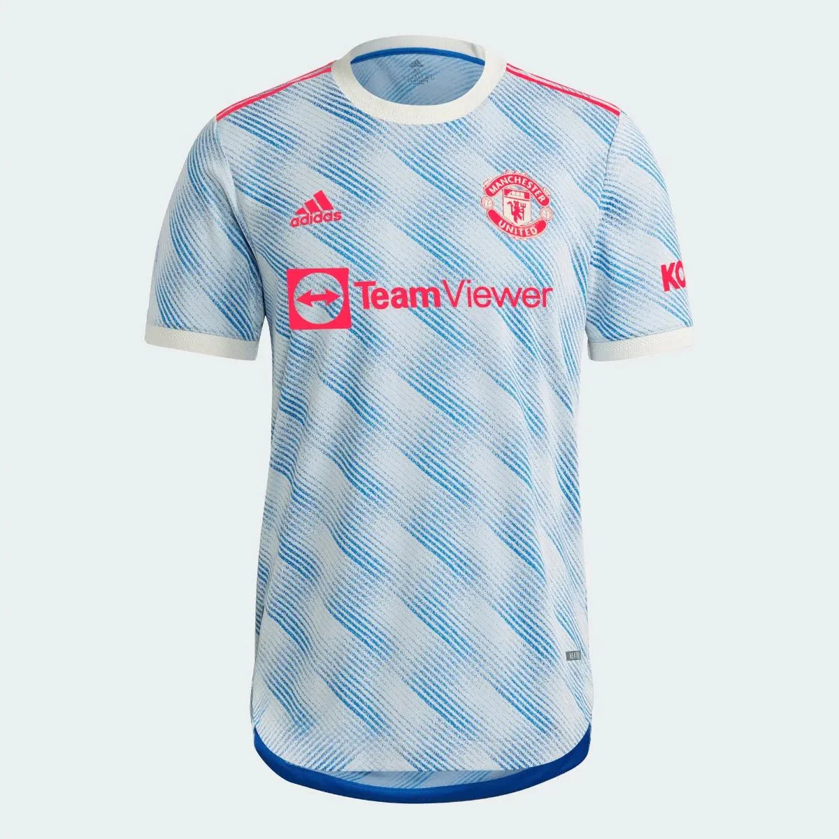 Adidas 2021-22 Manchester United Away Authentic Jersey - White-Royal