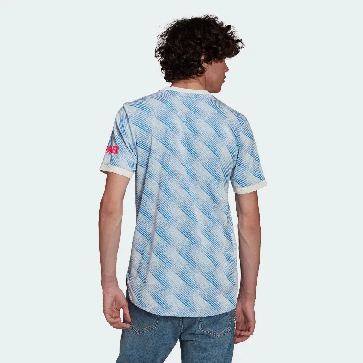 Adidas 2021-22 Manchester United Away Authentic Jersey - White-Royal - Image 4