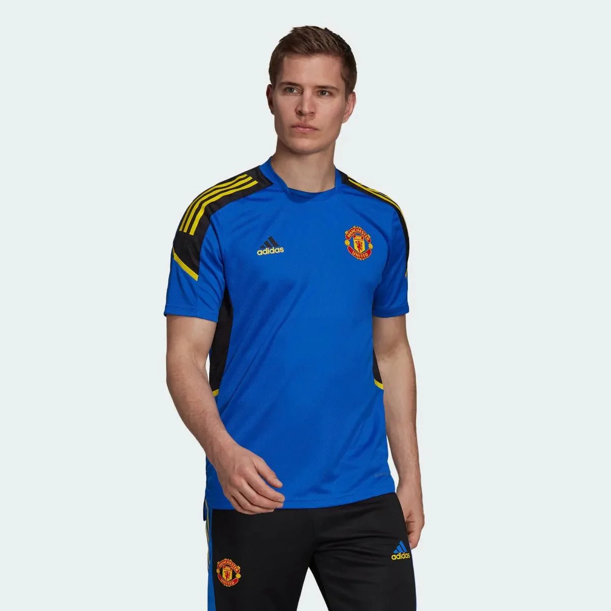 Adidas 2021-22 Manchester United Euro Training Jersey - Glow Blue - Image 2