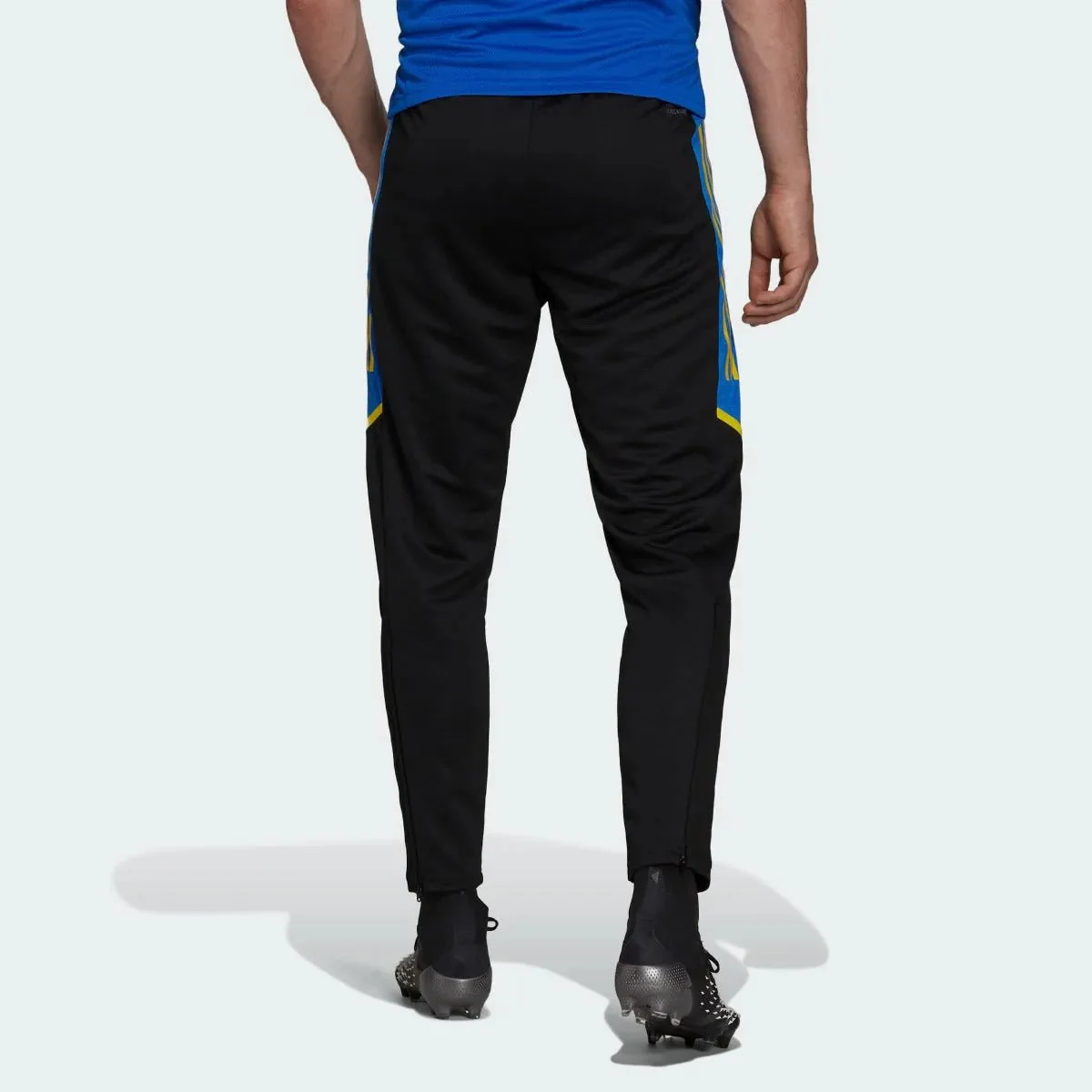 Adidas 2021-22 Manchester United Euro Training Pants - Black-Royal-Yellow - Image 3