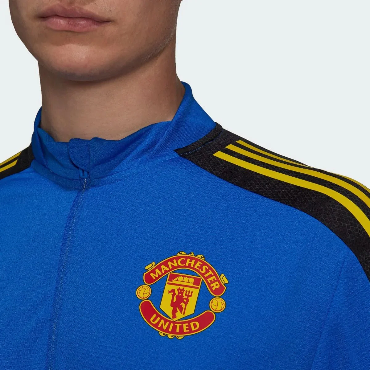 Adidas 2021-22 Manchester United Euro Training Top - Glow Blue - Image 2