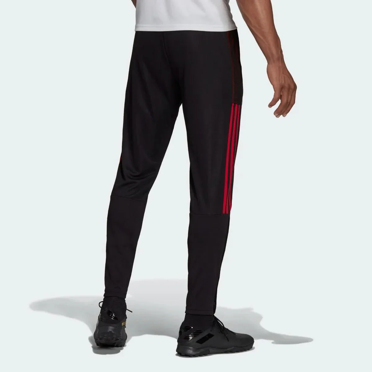 Adidas 2021-22 Manchester United Training Pants - Black-Red - Image 3