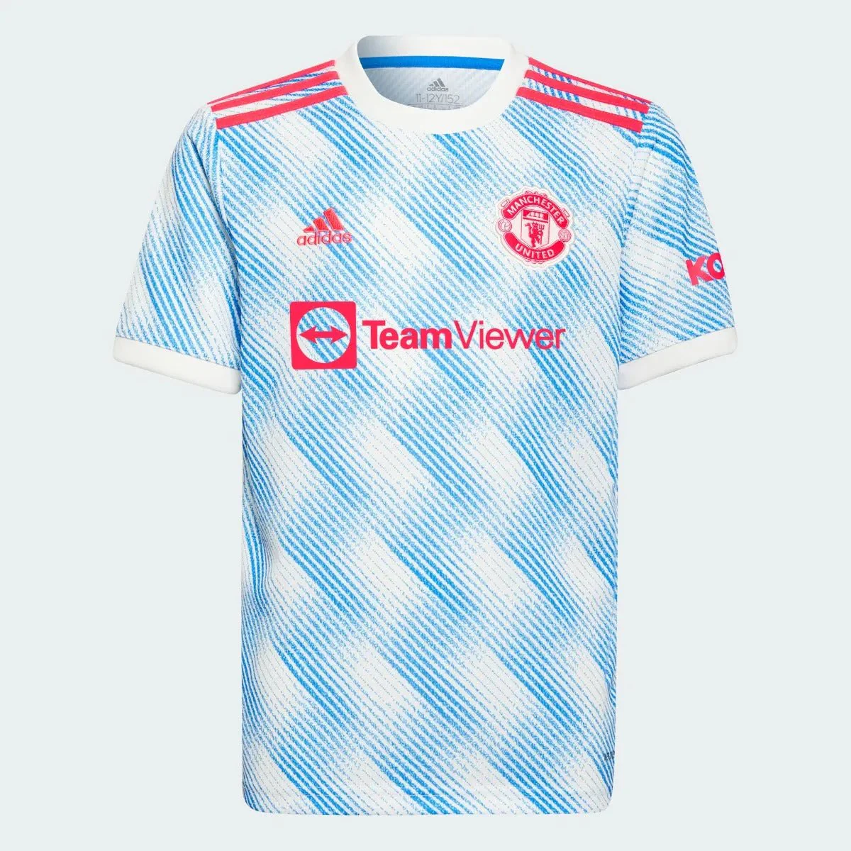 Adidas 2021-22 Manchester United Youth Away Jersey - White-Royal