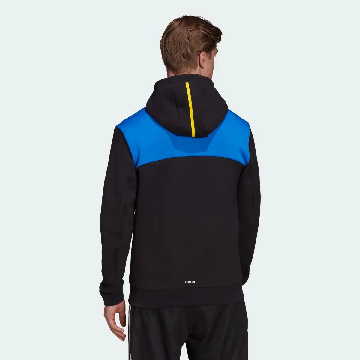 Adidas 2021-22 Manchester United ZNE Jacket - Black-Glow Blue - Image 3