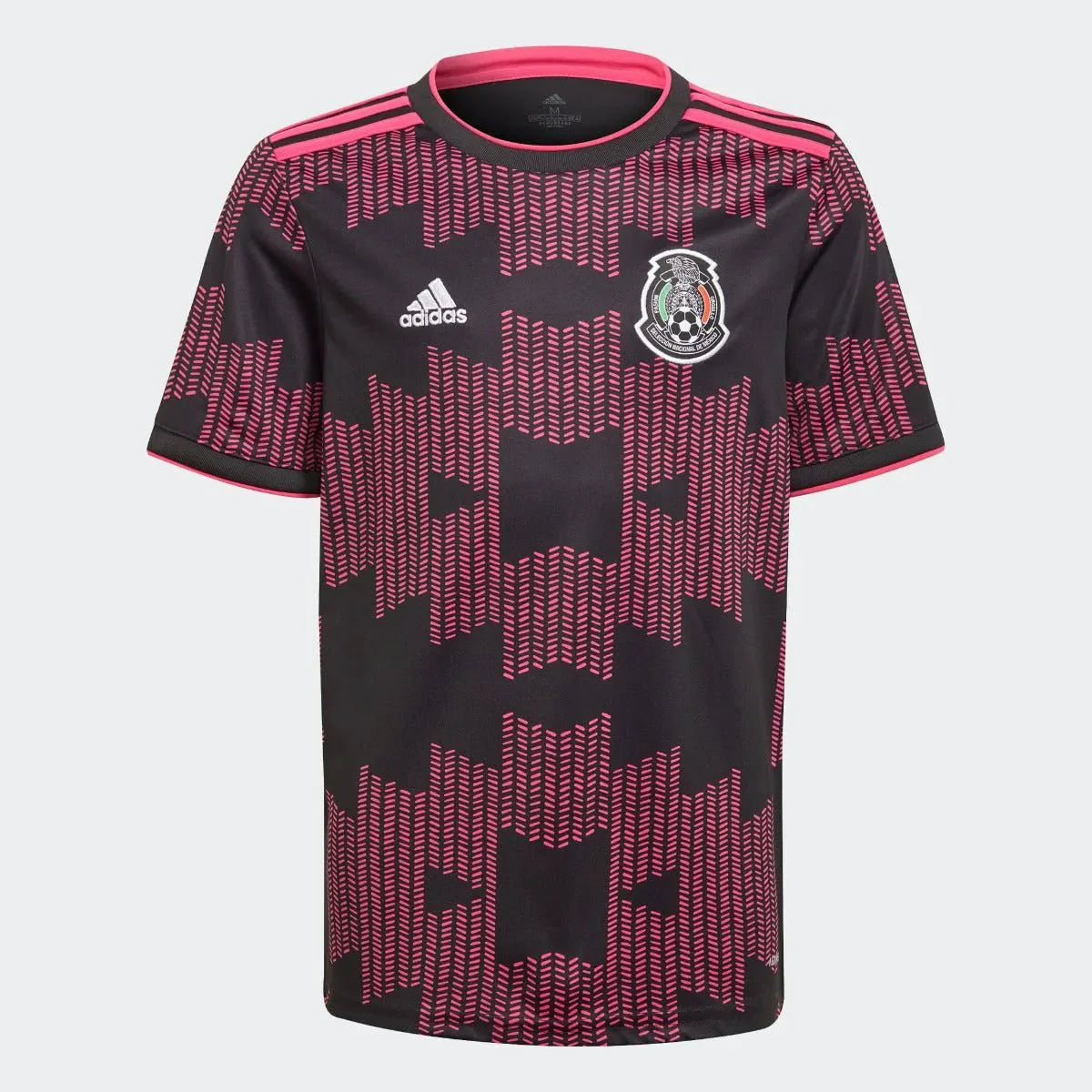 Adidas 2021-22 Mexico Youth Home Jersey - Black-Real Magenta