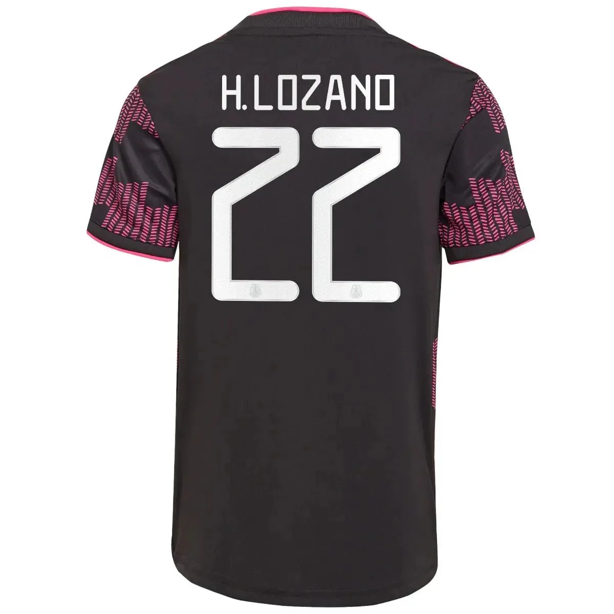 Adidas 2021-22 Mexico Youth Home Jersey - Black-Real Magenta - Image 6