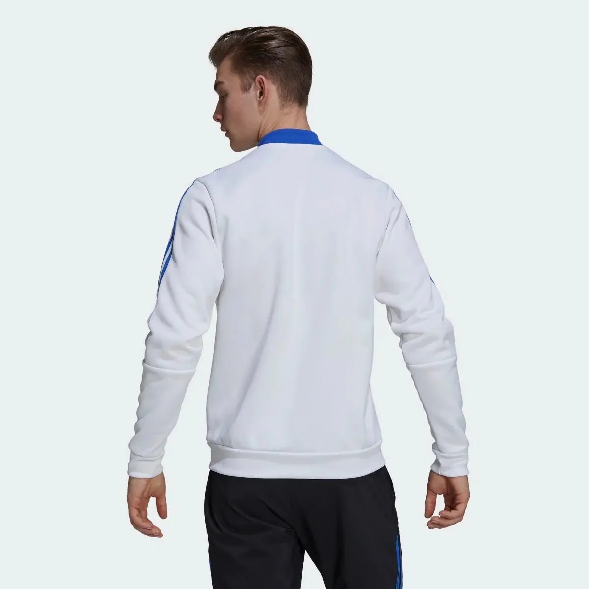 Adidas 2021-22 Real Madrid Anthem Jacket - White-Blue-Orange - Image 3