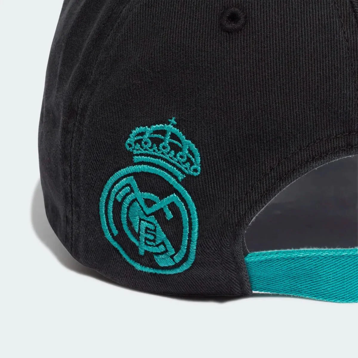Adidas 2021-22 Real Madrid Dad Cap - Black-Blast Emerald - Image 5