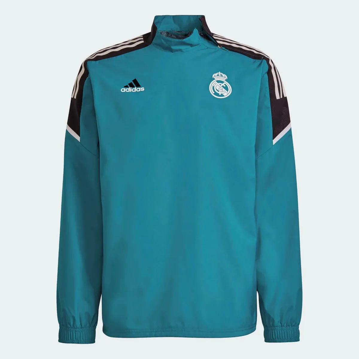 Adidas 2021-22 Real Madrid EU Hybrid Top - Teal-Black