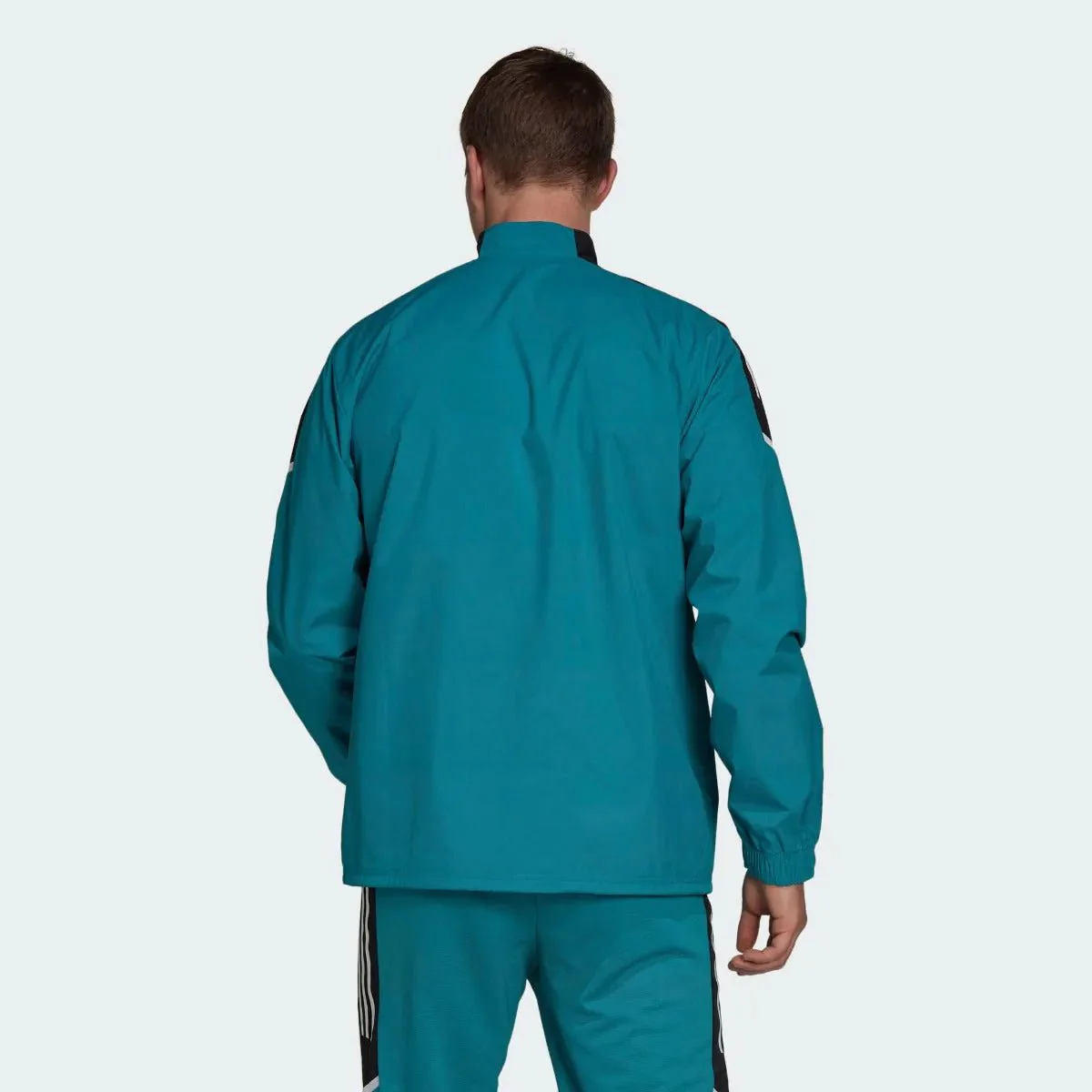 Adidas 2021-22 Real Madrid EU Hybrid Top - Teal-Black - Image 3