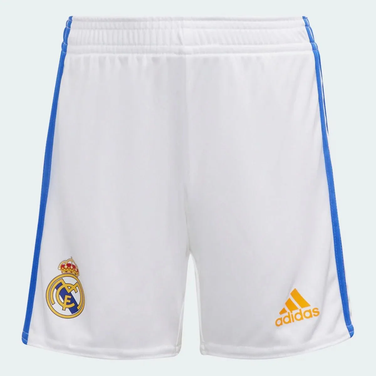 Adidas 2021-22 Real Madrid Home MINI Kit - White-Blue-Orange - Image 4