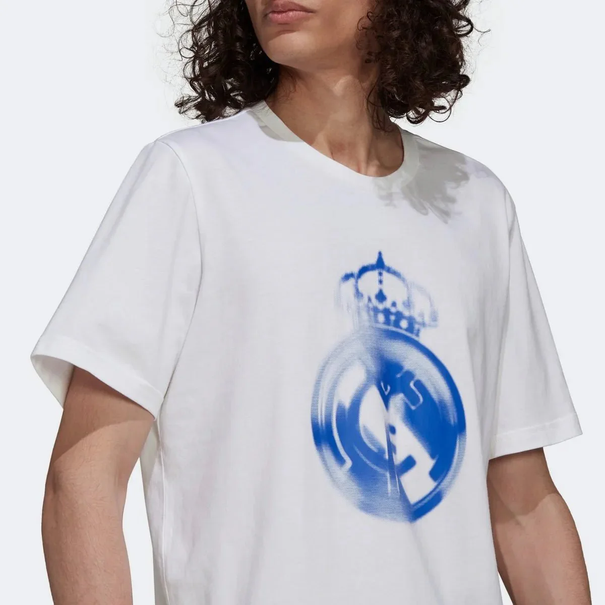 Adidas 2021-22 Real Madrid Tee - White-Blue - Image 4