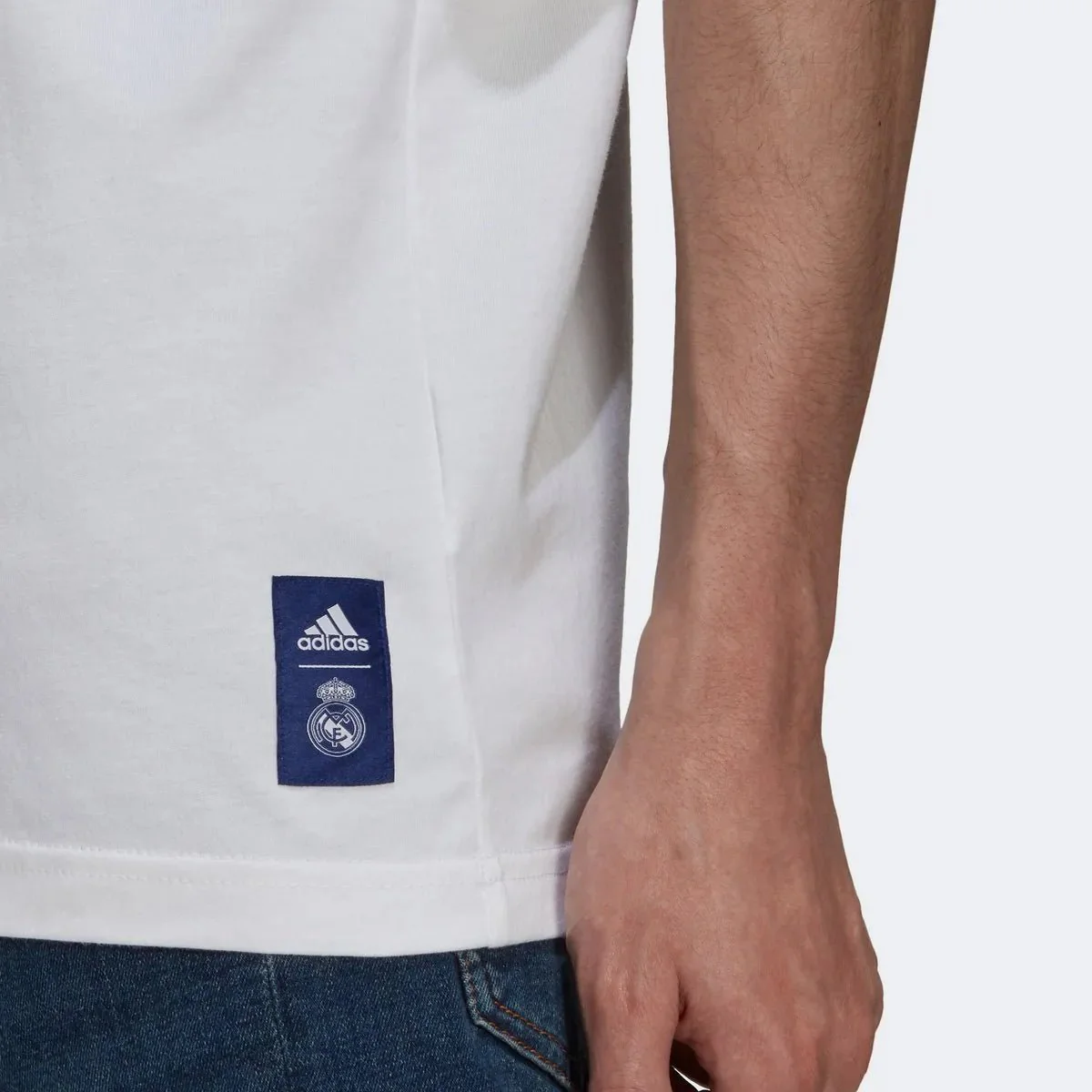Adidas 2021-22 Real Madrid Tee - White-Blue - Image 5