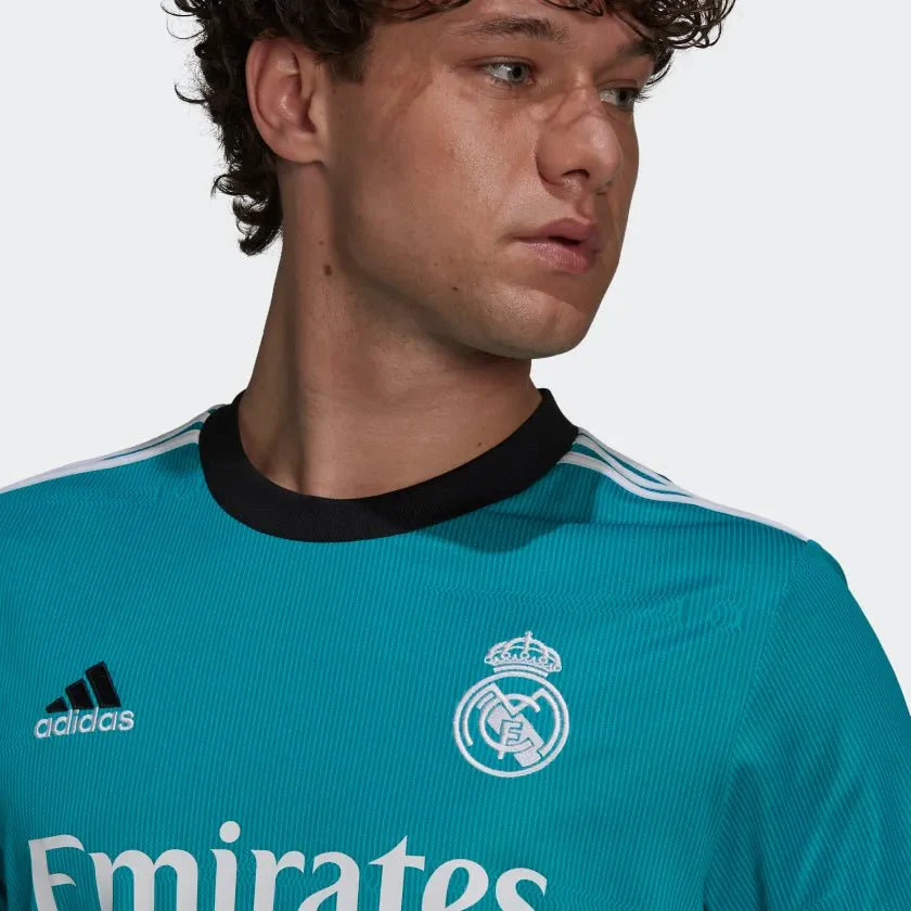 Adidas 2021-22 Real Madrid Third Jersey - Hi Res Aqua - Image 5