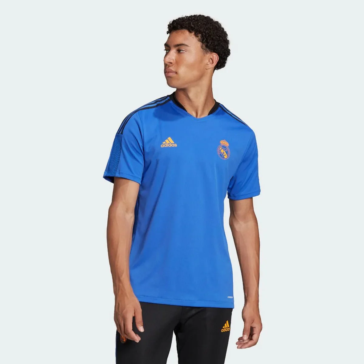 Adidas 2021-22 Real Madrid Training Jersey - Hi-Res Blue - Image 3