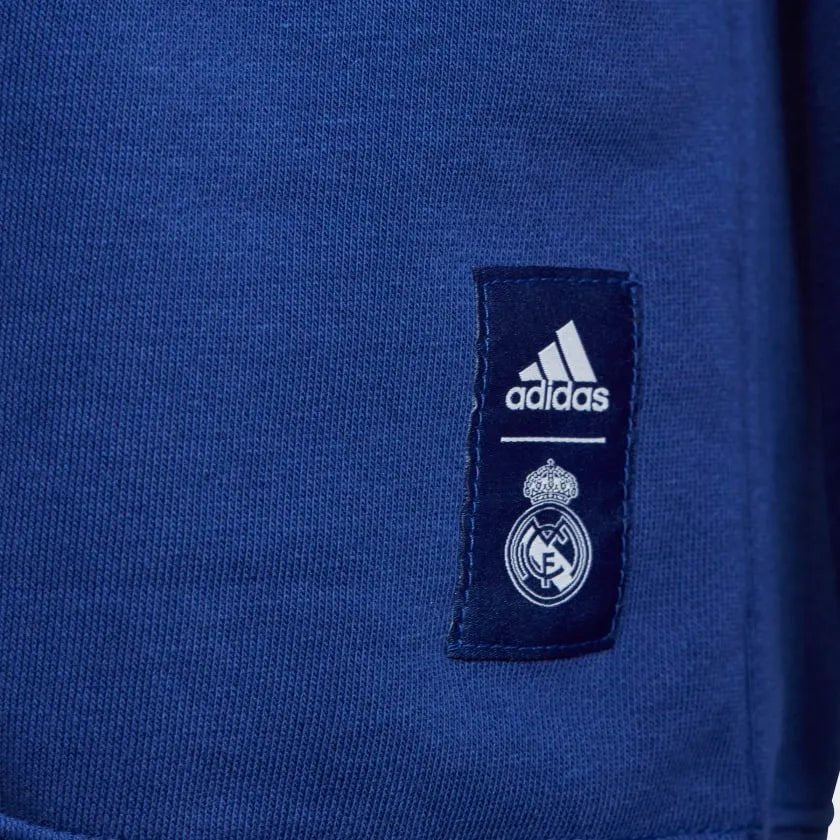 Adidas 2021-22 Real Madrid Youth Crew Sweatshirt - Navy-Orange - Image 5