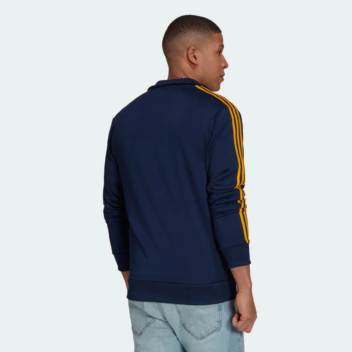 Adidas 2021-22 Tigres 3 Stripes Track Top - Indigo-Gold - Image 3