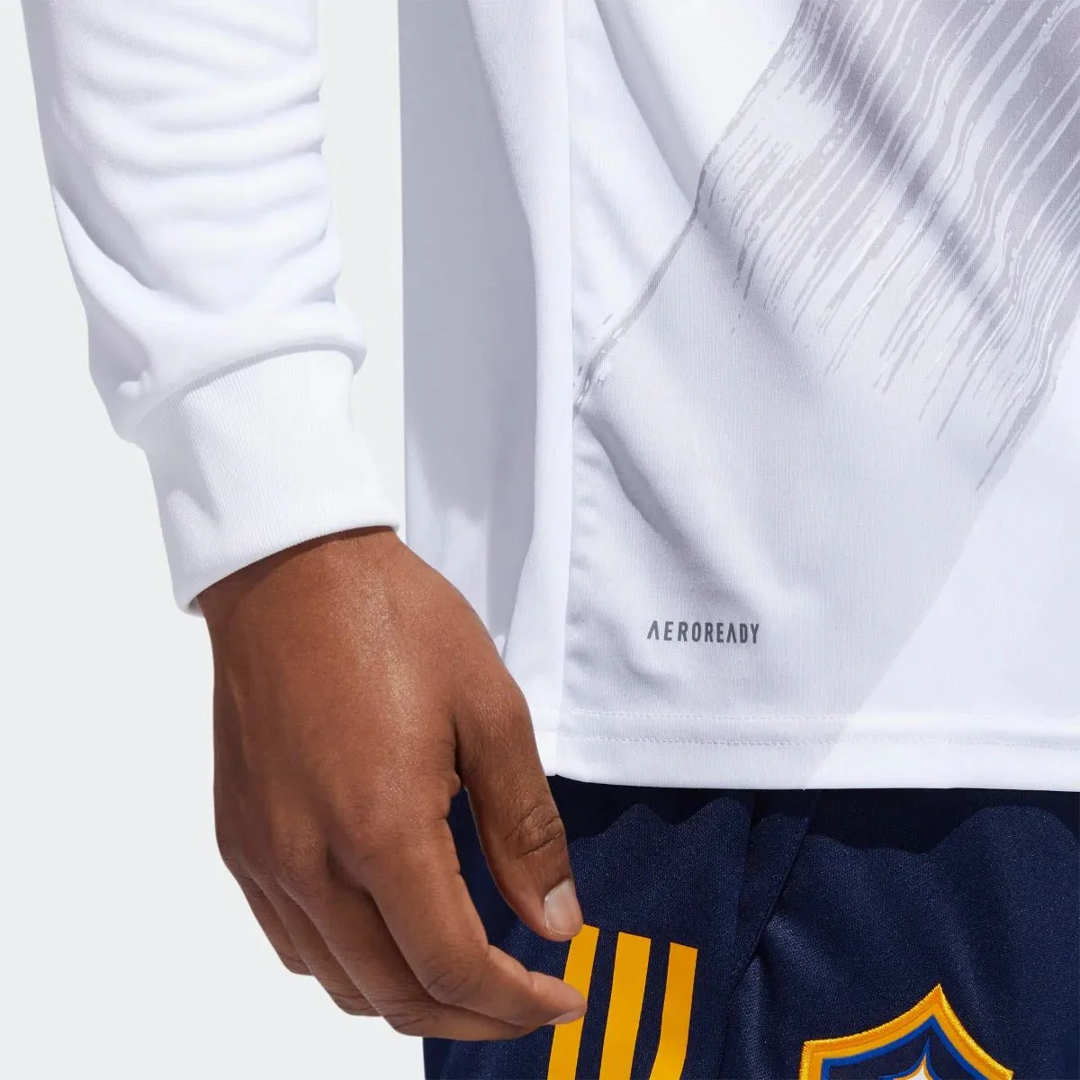 Adidas 2021 LA Galaxy Home Long-Sleeve Jersey - White-Grey - Image 5