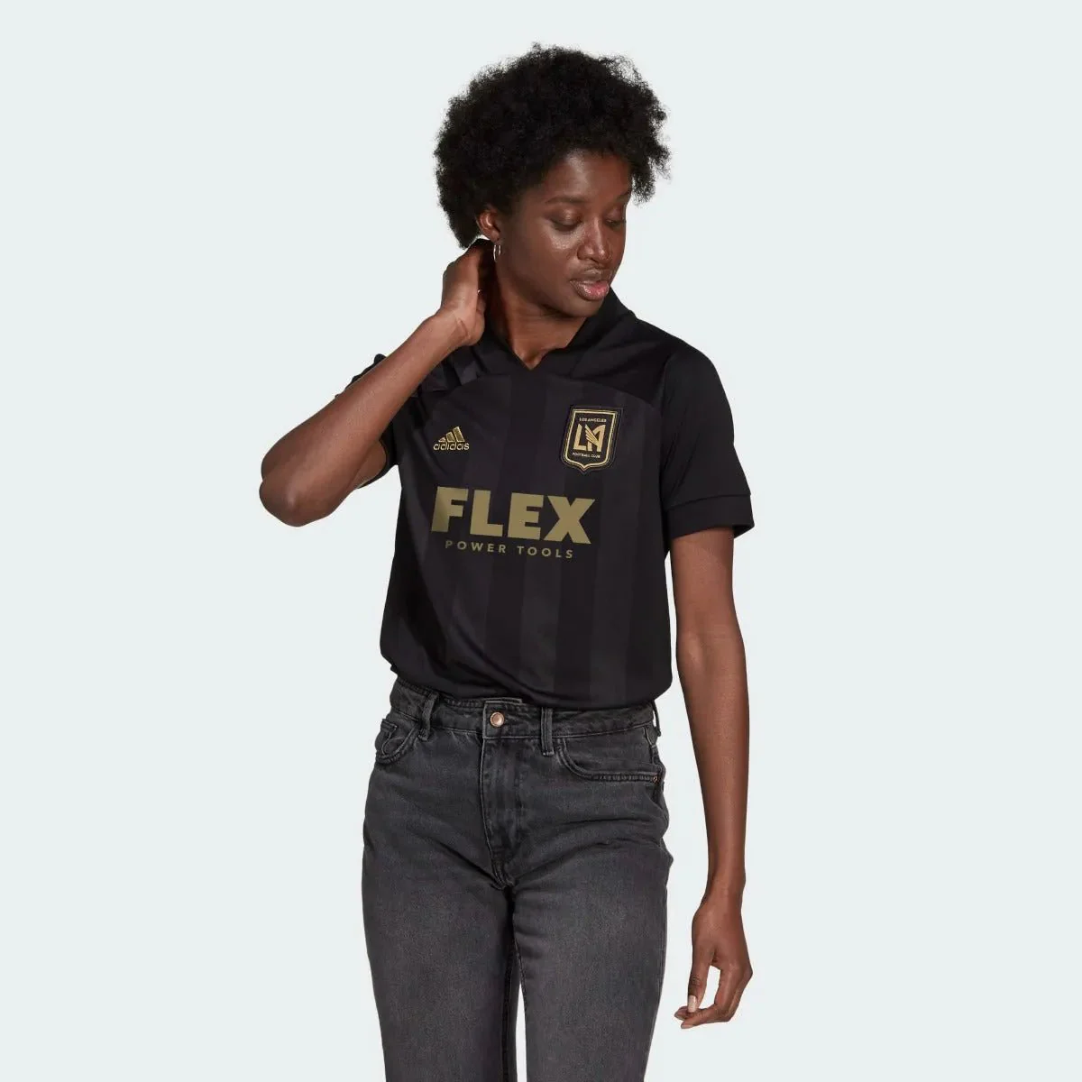 Adidas 2021 LAFC Women Home Jersey - Black-Gold - Image 2