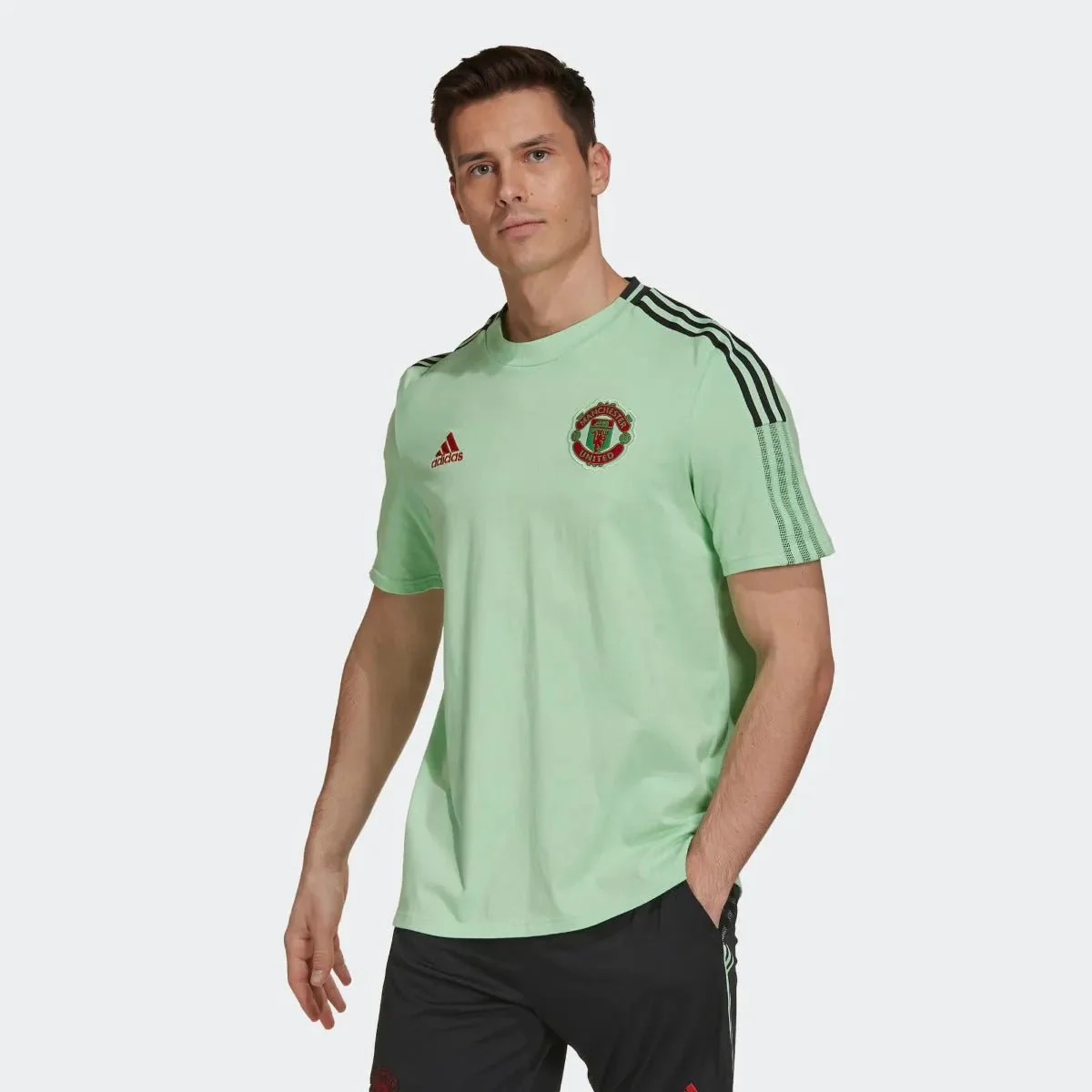 Adidas 2021 Manchester United Tee Shirt - Glory Mint - Image 2