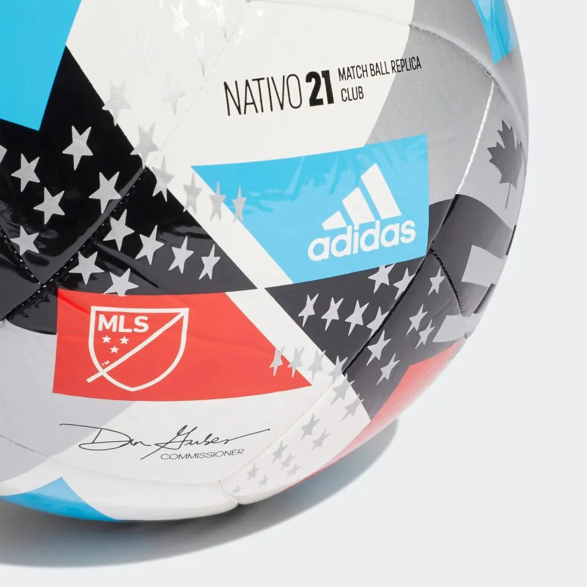 Adidas 2021 MLS Club Ball - White-Black-Blue-Red - Image 3
