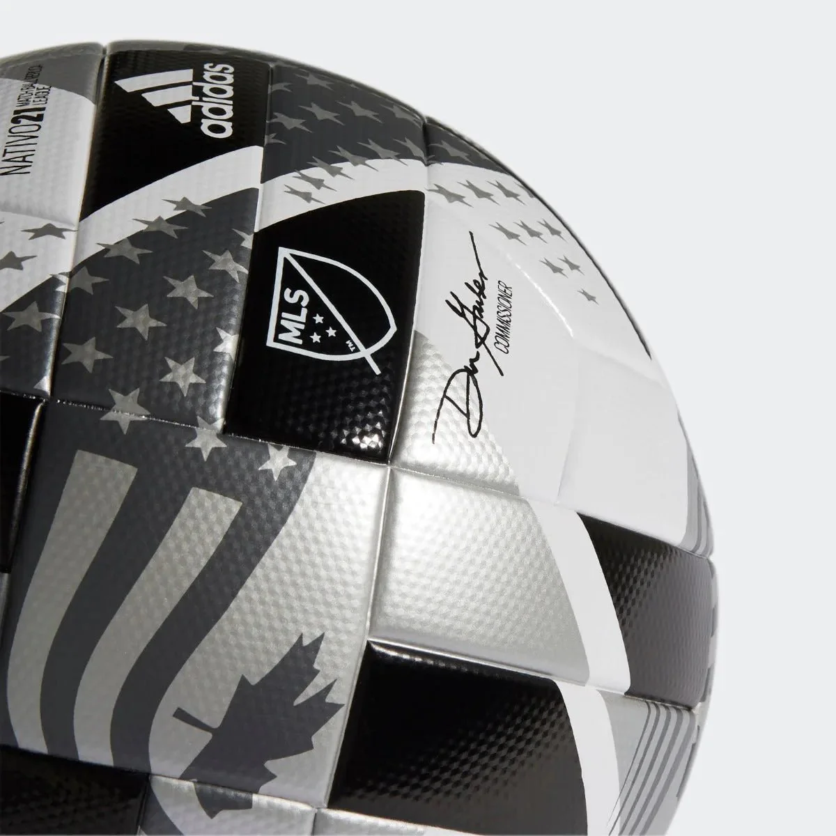 Adidas 2021 MLS League NFHS Ball - White-Black-Grey - Image 3
