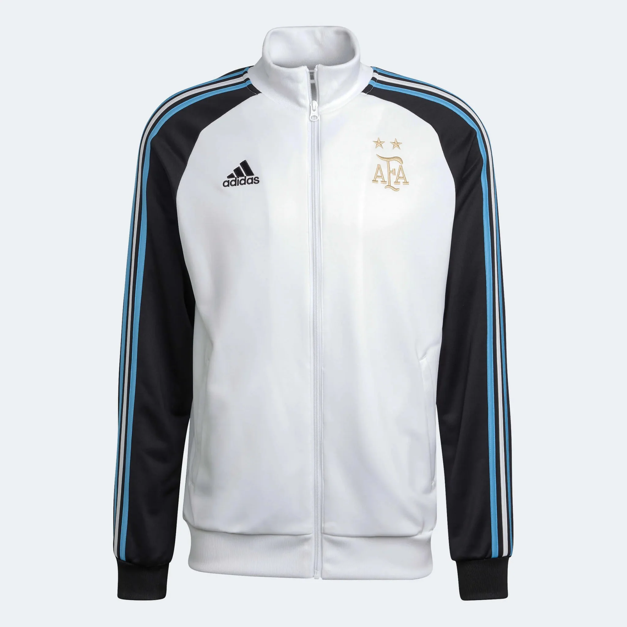 adidas 2022-23 Argentina 3 Stripe Track Jacket White-Black