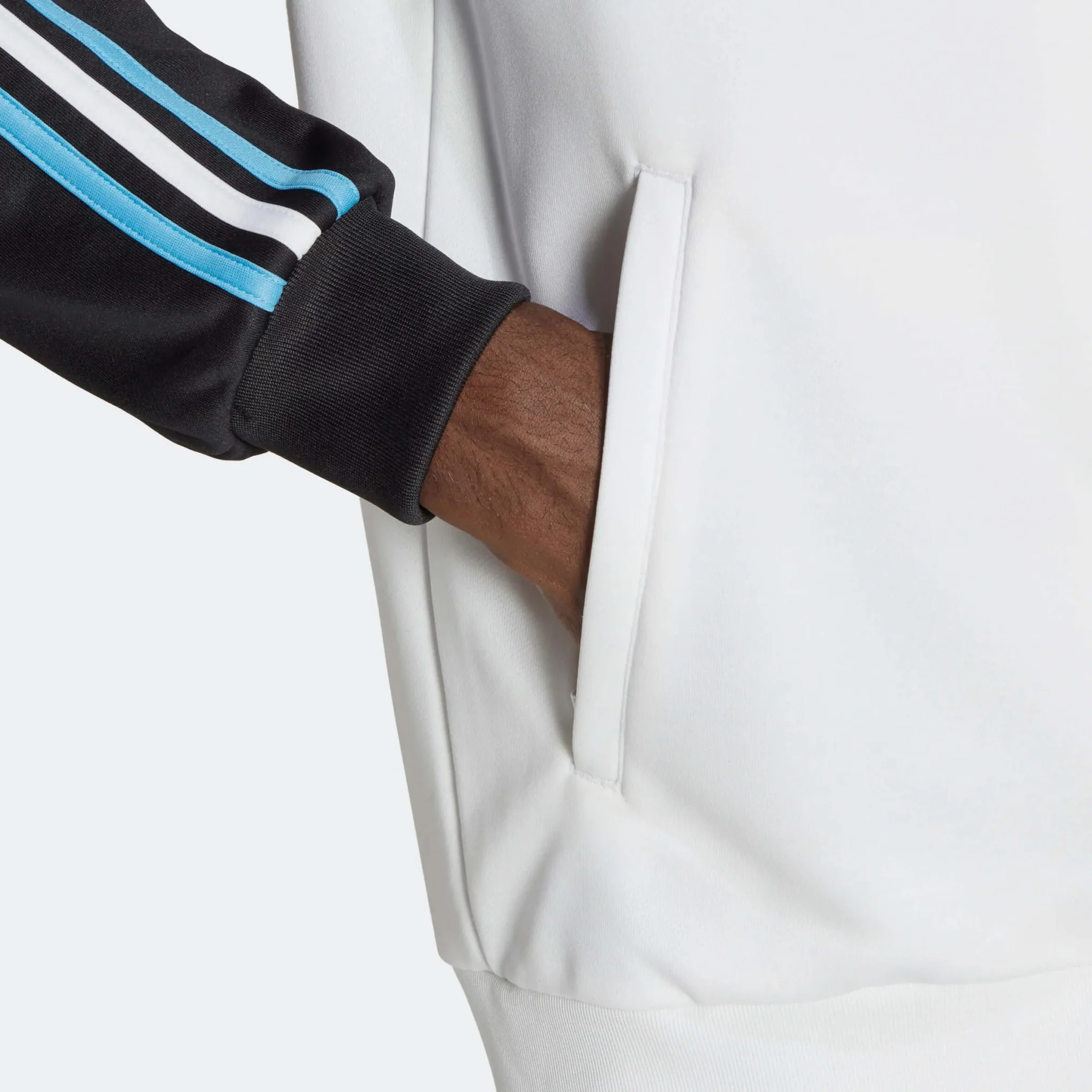 adidas 2022-23 Argentina 3 Stripe Track Jacket White-Black - Image 5