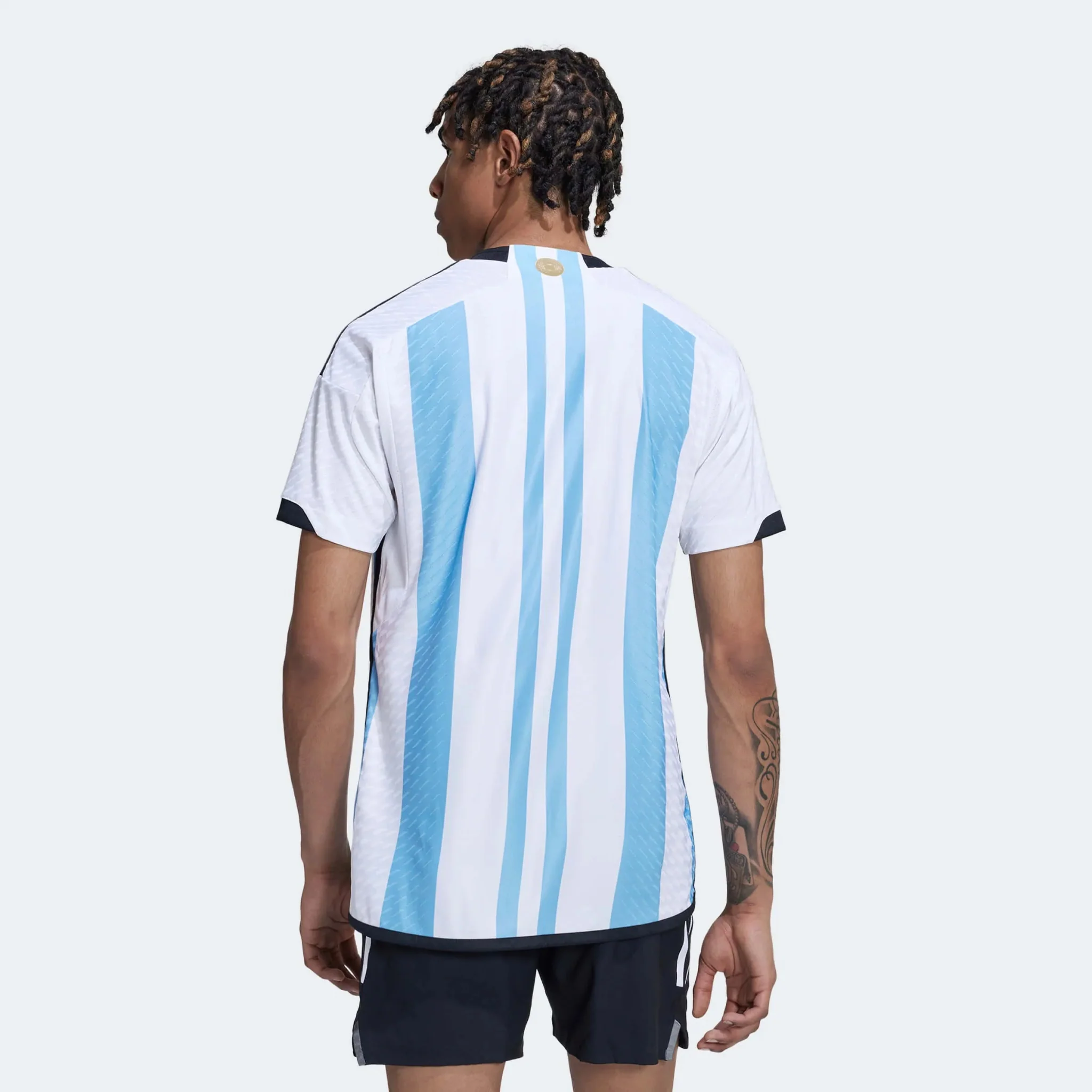 adidas 2022-23 Argentina Authentic Home Jersey - White-Light Blue - Image 4