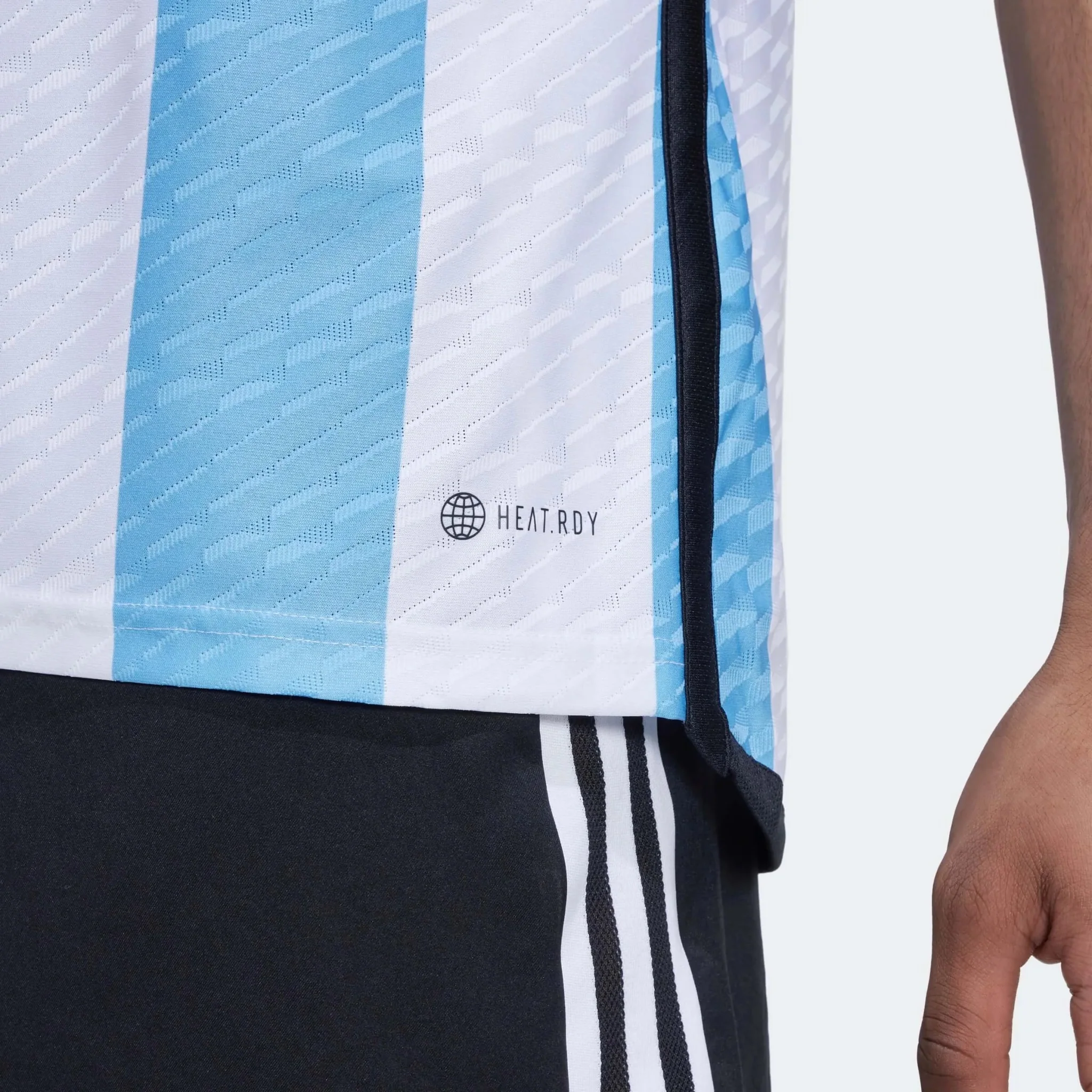 adidas 2022-23 Argentina Authentic Home Jersey - White-Light Blue - Image 6