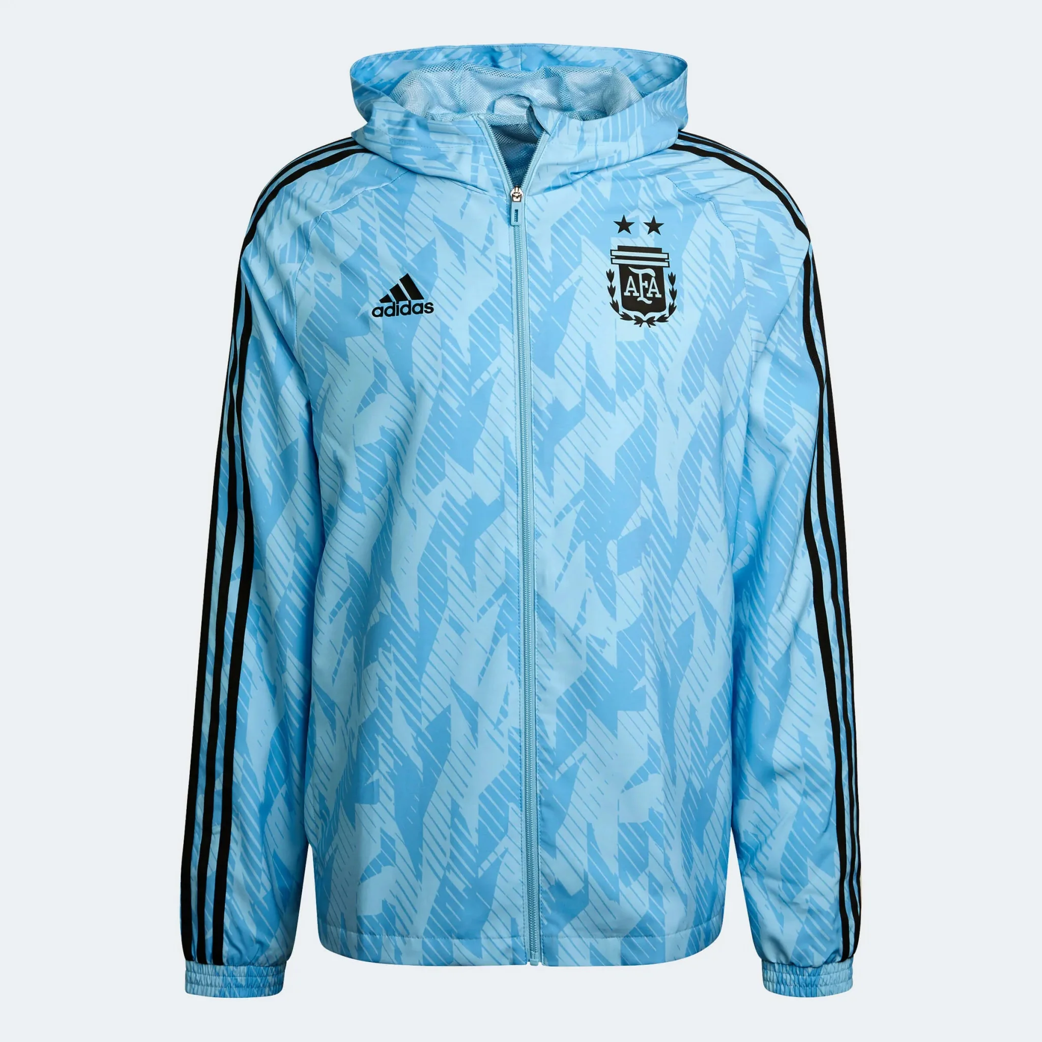 adidas 2022-23 Argentina DNA Windbreaker- Clear Blue-Light Blue