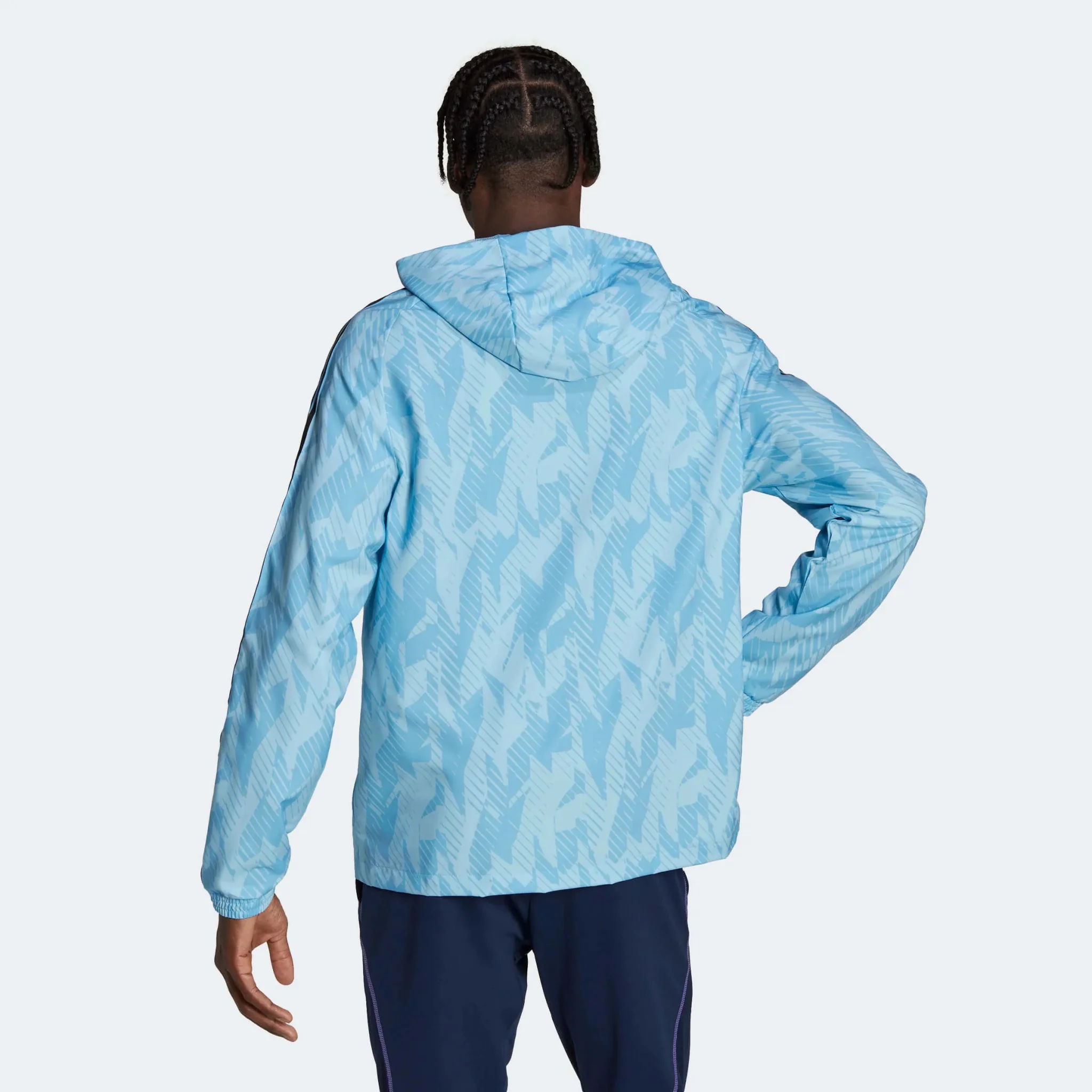 adidas 2022-23 Argentina DNA Windbreaker- Clear Blue-Light Blue - Image 3