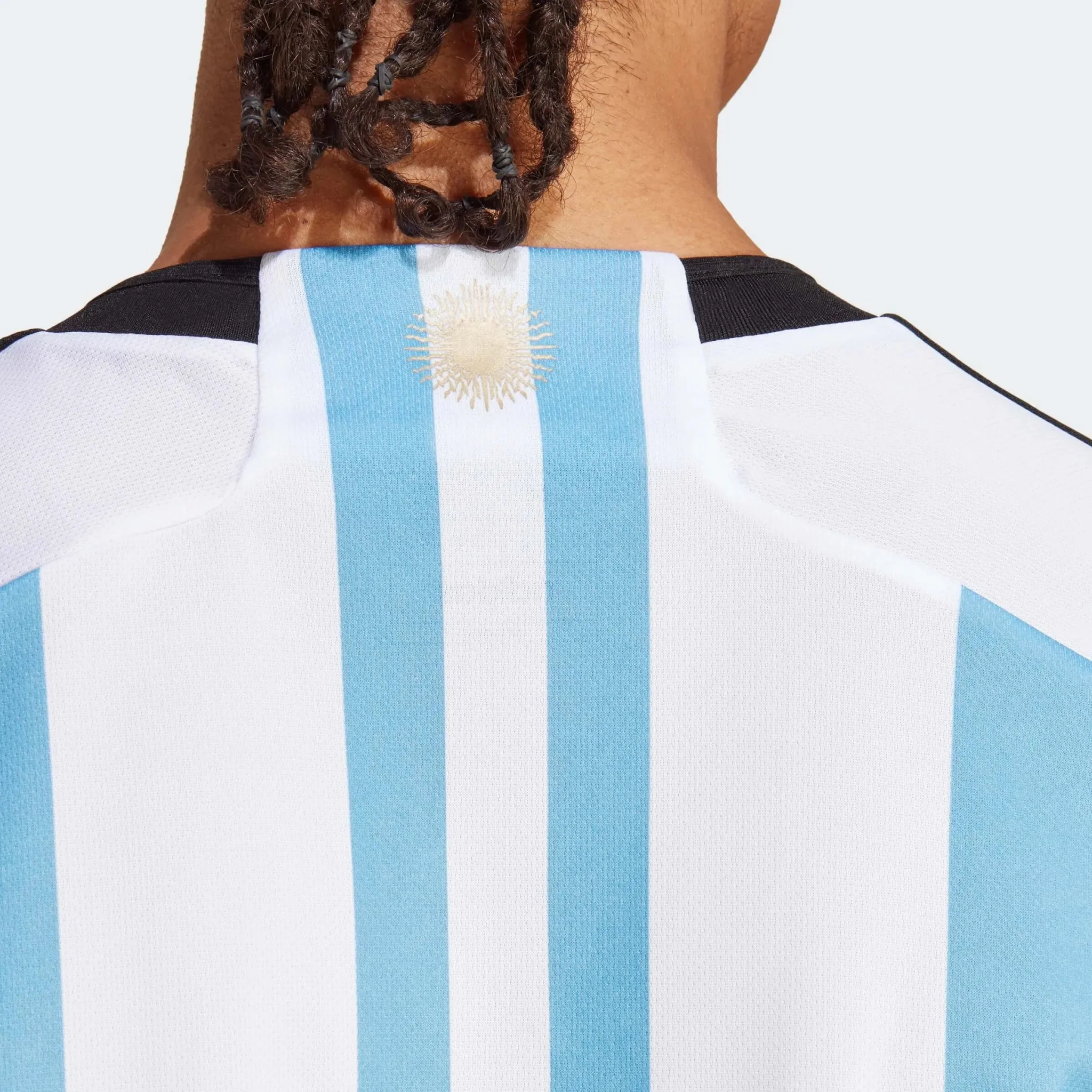 adidas 2022-23 Argentina Home Jersey World Cup 3 Star- White - Light Blue - Image 13