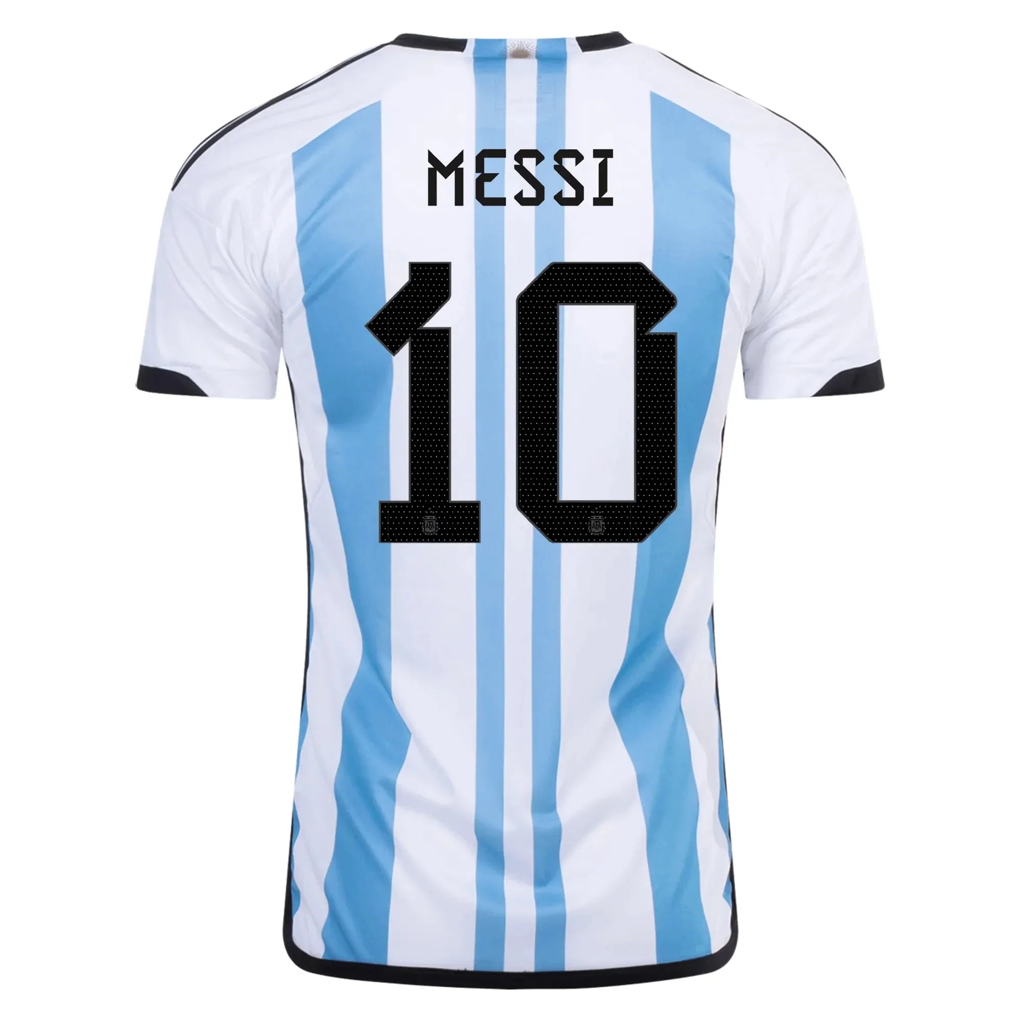 adidas 2022-23 Argentina Home Jersey World Cup 3 Star- White - Light Blue - Image 2