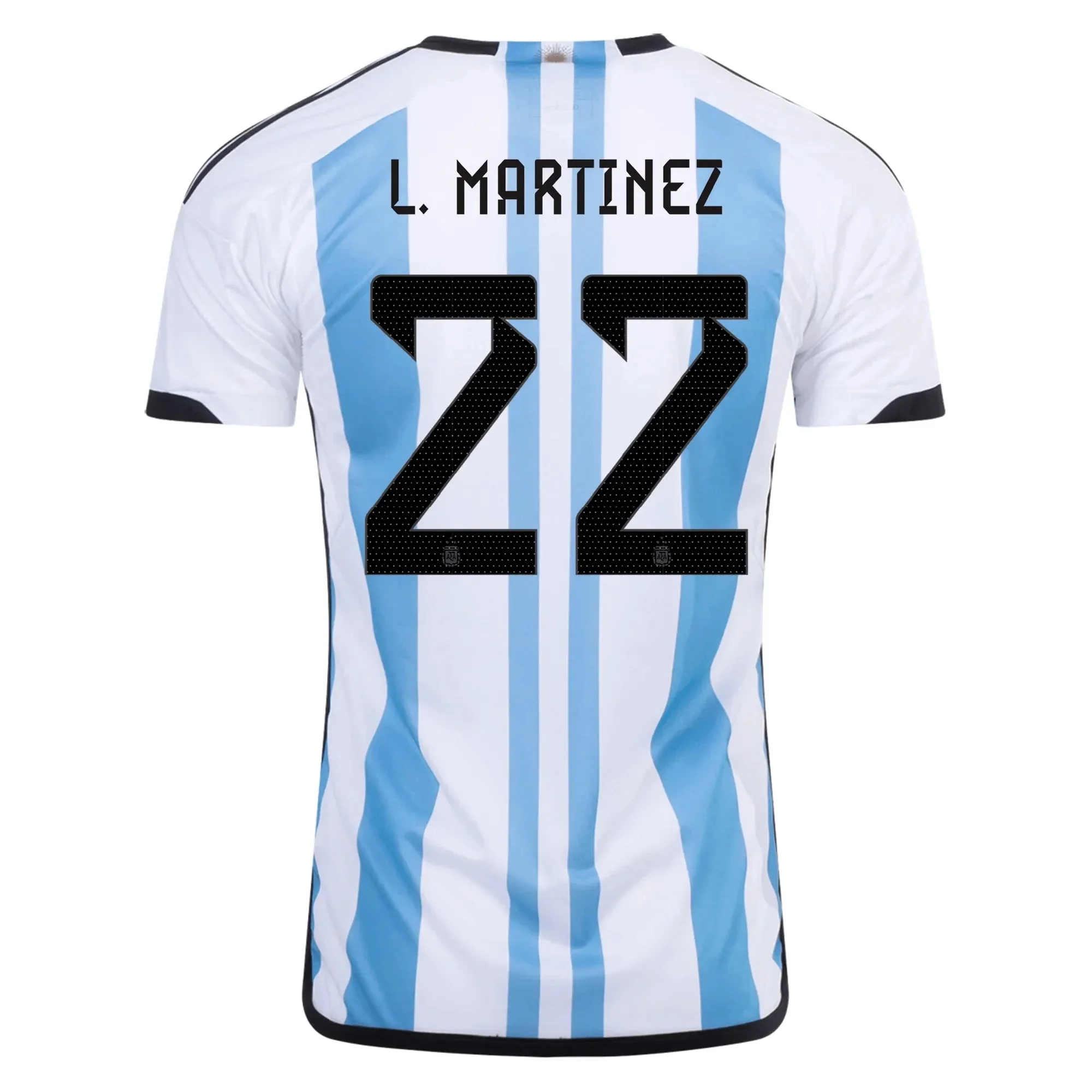 adidas 2022-23 Argentina Home Jersey World Cup 3 Star- White - Light Blue - Image 6