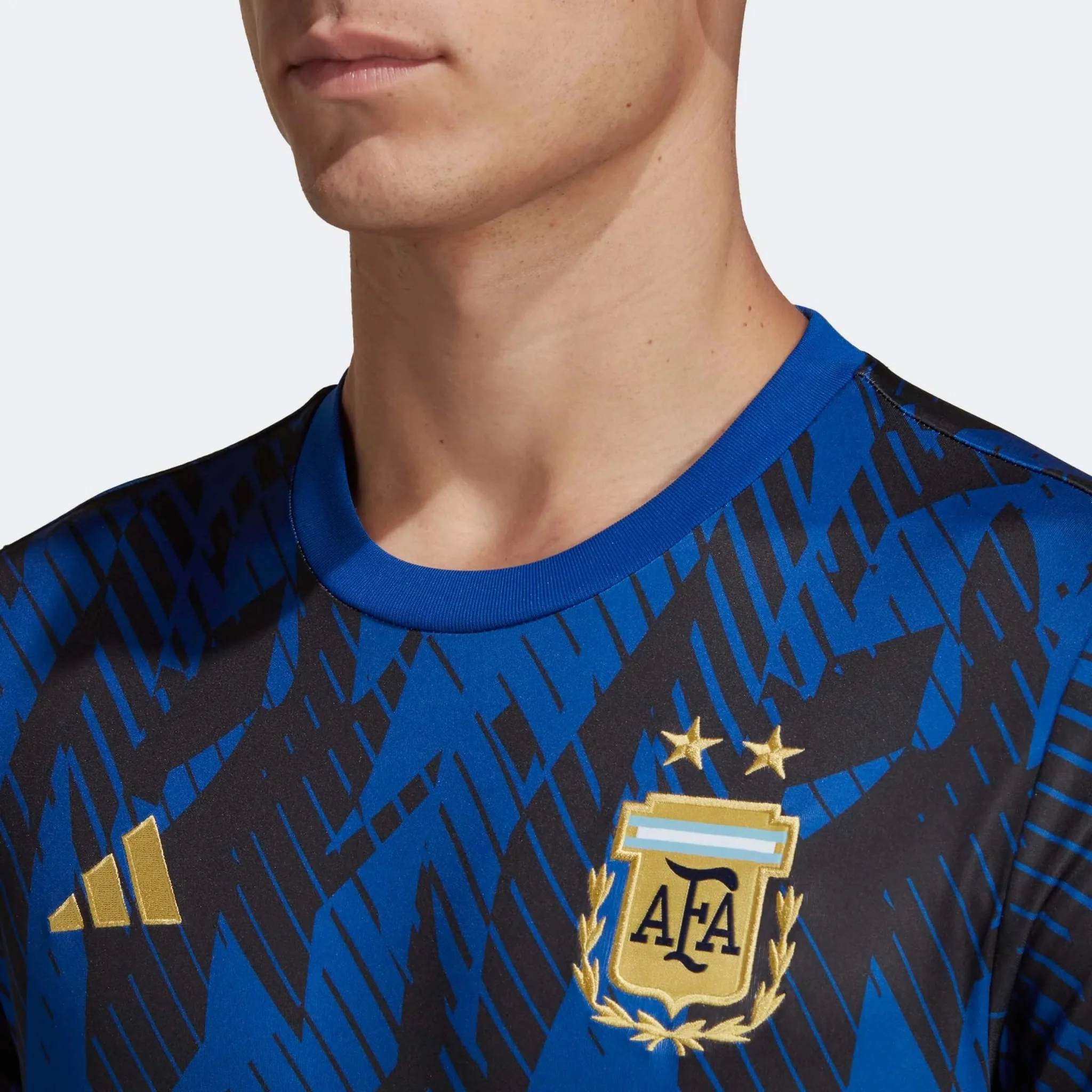 adidas 2022-23 Argentina Pre-Match Jersey - Royal Blue-Black - Image 5